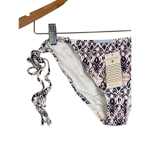 Eberjey Women Rumba Eva String Side Tie Bikini Bottom Size M Blue Pink Swim NWT - Picture 4 of 7